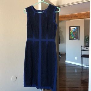 BCBG dress— navy with black lace